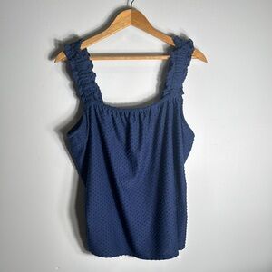 Source‎ Unknown Blue Ruched Tank Top